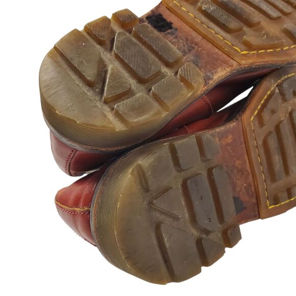 Vintage DR. MARTENS Shoes Womens Size 6 Burgundy Red T Strap Mary Janes Y2K 90s - Picture 13 of 14